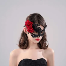 1pc Rose Lace Mask, Party Supplies