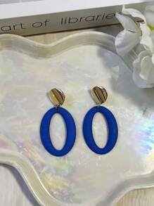 1 Pair Chic Geometric Ear Cuffs, European & American Fashion, Minimalist Design, Versatile For Spring, Summer, Autumn, Winter