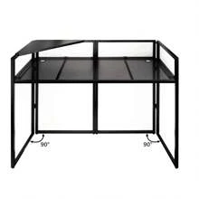 Proreck DJ Foldable Facade Booth With Table Panel 24x48 Inch, Black Metal Frame Replaceable White And Black Scrims With Carry Bag. For DJ And Wedding Etc. - White - View 3