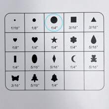 1PC Rubber-Coated Hole Punching Pliers, Hand-Held Punching Machine, Round/Square/Triangle/Heart/Star/Flower/Water Drop/Rectangle/Oval/Rhombus/Moon/Bear/Butterfly/Tree/Bell Hole DIY, Manual Small Metal Puncher, Stationery, Paper Loose-Leaf Handmade, Multiple Patterns, Ideal Gift