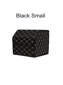 1 件重型 PU 皮革多用途可折叠汽车后备箱储物整理器带盖便携式汽车储物箱储物箱适用于 SUV 小型货车卡车旅行家用耐用轻型汽车 - 尺码 S/M/L