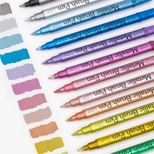 GuangNa 12/24 Colors Dual Tips Metallic Waterproof Permanent Paint Marker Pens For DIY Epoxy Resin Mold Drawing Craft Graffiti Art Supplies