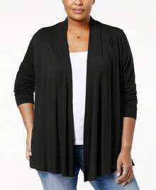 Plus Size Open-Front Cardigan