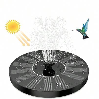 Solar-Powered Fountain For Bird Bath – Free-Standing Floating Water Pump For Garden, Pond, Pool & Outdoor (Requires Sunlight Use)
