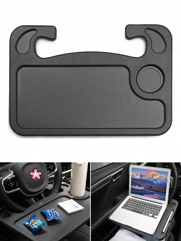 1 peça de mesa para laptop de carro, bandeja multifuncional para mesa de carro, suporte para volante de carro, espaço de trabalho