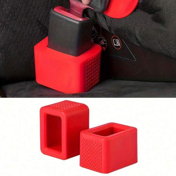 Seat Belt Buckle Holder, Seat Belt Buckle Retainer, Silicone Auto Rear Seatbelt Buckle Booster To Makes Receptacle Stand Upright - Suitable For All Types Of Vehicles