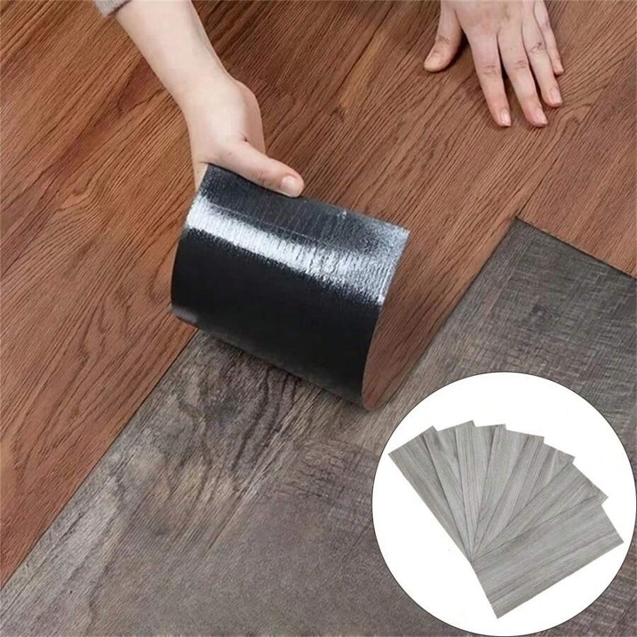 Bộ 10 miếng/Bộ 40 x 15cm, gạch PVC dày họa tiết gỗ bóc ra, dùng cho phòng ngủ, phòng khách, nhà bếp, có miếng dán gạch chống thấm nước và có keo dán, sàn tự dính dễ làm, miếng dán, decal dán tường, decal vinyl trang trí nhà cửa, vật dụng trang trí mùa xuân làm mới ngôi nhà của bạn, miếng dán trang trí lễ hội quà tặng sinh nhật tốt nghiệp gạch lát sàn, gạch lát sàn tự dính, bóc ra dán trang trí phòng khách