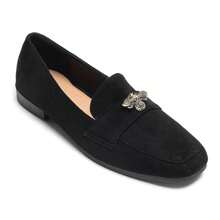 Moccasins With Decorations And Thick Soles - Black - View 2