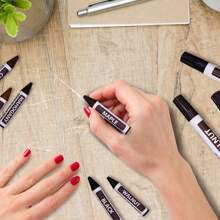 12 件家具和木地板记号笔和蜡笔修理套件 - 6 支毡尖木记号笔，6 支黑色、枫木、橡木、樱桃木、胡桃木和桃花心木家具记号笔修补 - 均碼 - 查看 4