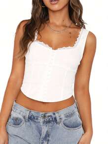 Women Tank Tops & Camis - 白色 - 查看 1