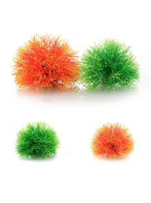 Plantas artificiales decorativas para acuario, ornamentos en miniatura para paisajes, hierba acuática falsa, decoración de pecera, plantas acuáticas de plástico, hierba acuática artificial de plástico, racimo de hierba, decoración de paisajismo para pecera, ornamentos en miniatura para paisaje acuático, decoración de hierba acuática y flores pequeñas falsas, fácil mantenimiento