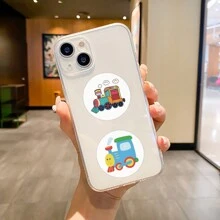 500PCS Small Train Stickers Roll Vinyl Aesthetics Stickers For Scrapbooking, Diary, Laptop, Bumper, Skateboard, Water Bottle, Computer, Phone, Cartoon, Hard Hat, Car Stickers And Decals