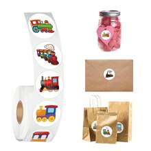 500PCS Small Train Stickers Roll Vinyl Aesthetics Stickers For Scrapbooking, Diary, Laptop, Bumper, Skateboard, Water Bottle, Computer, Phone, Cartoon, Hard Hat, Car Stickers And Decals