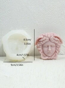 1 pezzo Stampo in silicone per candele a forma di testa di Medusa