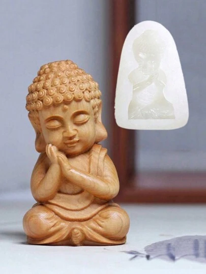 DIY 3D Buddha Incense Candle Silicone Mold, Resin Casting Mold For Jewelry Making, Home Decor Figurine, Epoxy Resin Pendant Mold