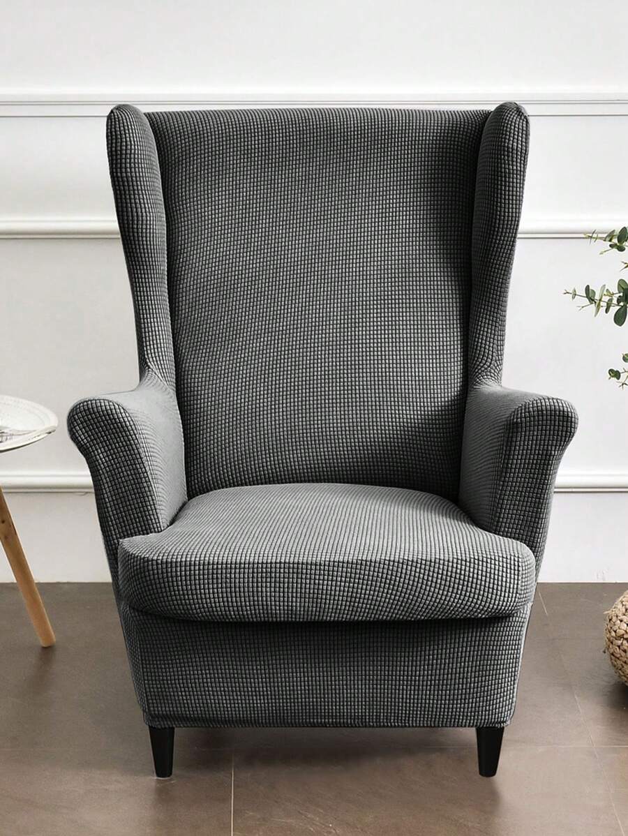 1 bucată Jacquard pluș, anti-murdar, anti-praf, cu gheare de pisică, pentru fotoliu, potrivit pentru casă, dormitor, sufragerie, sufragerie - Gri inchis - Vizualizare 1