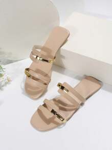 New Spring/Summer Flat Bottom Women Casual Sandals, Comfortable Slides