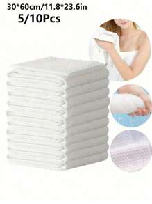 5/10 chiếc khăn dùng một lần, khăn tắm, khăn lau khô tóc, đồ dùng cho tiệm làm đẹp, phụ kiện du lịch, phụ kiện du lịch, khăn mặt nén di động để đi du lịch, cắm trại và đi bộ đường dài - mềm, dày và dùng một lần, tiện lợi và vệ sinh, đồ dùng cho chuyến công tác phù hợp cho khách sạn, tiệm làm đẹp và khách sạn phụ kiện du lịch đồ dùng thiết yếu cho bãi biển trở lại trường - trắng - Xem 1