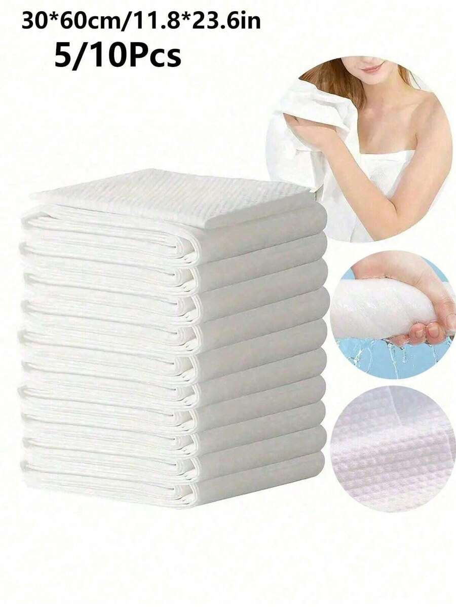 5/10 chiếc khăn dùng một lần, khăn tắm, khăn lau khô tóc, đồ dùng cho tiệm làm đẹp, phụ kiện du lịch, phụ kiện du lịch, khăn mặt nén di động để đi du lịch, cắm trại và đi bộ đường dài - mềm, dày và dùng một lần, tiện lợi và vệ sinh, đồ dùng cho chuyến công tác phù hợp cho khách sạn, tiệm làm đẹp và khách sạn phụ kiện du lịch đồ dùng thiết yếu cho bãi biển trở lại trường - trắng - Xem 1