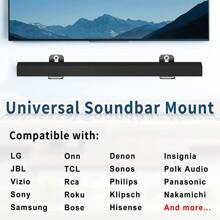 Universal Speaker Wall Mount Kit Brackets For Surround Speakers Home Office NEW Universal Sound Bar Mounts Wall Mount Kit Soundbar Mounting Bracket - Black - View 4