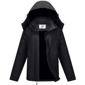 CAMEL CROWN Veste d'hiver pour femmes, veste de ski pare-vent et de neige, veste de pluie imperméable et matelassée, manteau chaud rembourré