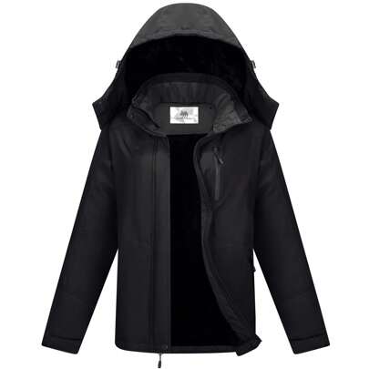 CAMEL CROWN Women's Winter Jacket Windproof Ski Snow Jacket Waterproof Thicken Parka Rain Jacket Warm Padded Coat