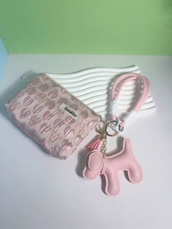 A Minimalist And PU Single-Color Animal Dog Phone Lanyard, Short Chain Wrist Strap, Camera Accessory, Backpack, Single Shoulder Bag, Crossbody Bag, Tote Bag, And Hanging Accessory. Suitable For Students, Couples, Men And Women, Office Commuters, Daily Dates, Holidays, Travel, Business Trips, And More. Perfect For Gifting To Friends, Mothers, As Birthdays, Or Other Special Occasions