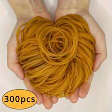 "Strong Elasticity" 300pcs Yellow Multi-Purpose Rubber Bands, Diameter 38mm Bubber Ring, Elastic Bands, Natural Rubber For Office, School & Home Use