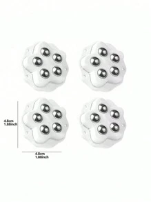 4pcs/Set Self-Adhesive Swivel Casters, Multi-Directional Rotating Casters, Universal Wheels, 360 Degree Rotation, Convenient For Moving Any Items! Stainless Steel Self-Adhesive Universal Casters With Ball Bearings, Suitable For Under-Bed Storage Boxes And Cabinets