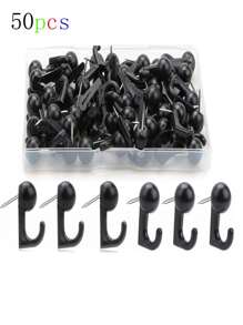100pcs/Box Colorful Tacks For Cork Board With Transparent Head, Suitable For Painting Back To School,Back To School,School Supplies