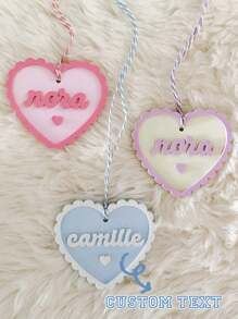 Personalized Acryl Name & Heart Shaped Accessory, Valentine's Day & Gift - Love - View 2