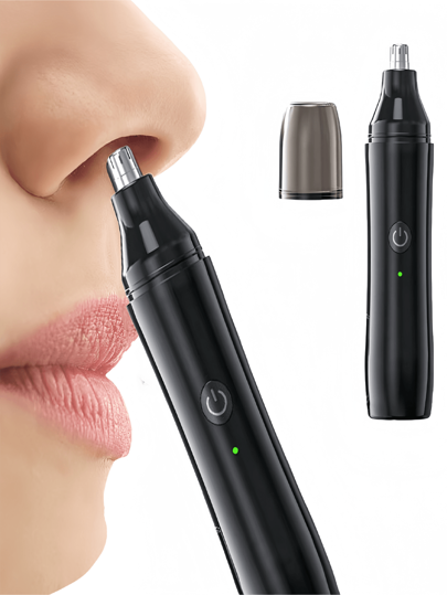 1Pc Nose & Ear Hair Trimmer: Pain-Free Rotary Technology With USB Fast Charging & Washable Head. Suits Eyebrow, Facial & Body Grooming. It Delivers Smooth Shaving, Fits Small Bags, Lasts Long, Suits Face. Ideal For Travel, Gym Bag & Daily Use. Essential For Well-Groomed Men & Women.