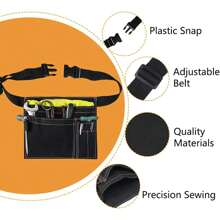 Tool Bag Waist Tool Pouch Electrician's Pouch With Pockets Adjustable Belt For Electricians Carpenters Gardeners Construction Workers