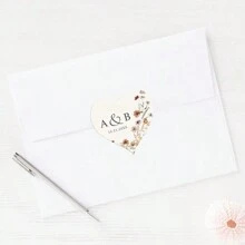 Elegante, op maat gemaakte bloemenstickers voor bruiloften - Gepersonaliseerde naamlabels voor het toevoegen van namen en data aan bedankjes, uitnodigingen en cadeauverpakkingen, waardoor de romantiek van uw evenementdecoratie wordt vergroot
