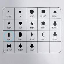 1PC Rubber-Coated Hole Punching Pliers, Hand-Held Punching Machine, Round/Square/Triangle/Heart/Star/Flower/Water Drop/Rectangle/Oval/Rhombus/Moon/Bear/Butterfly/Tree/Bell Hole DIY, Manual Small Metal Puncher, Stationery, Paper Loose-Leaf Handmade, Multiple Patterns, Ideal Gift