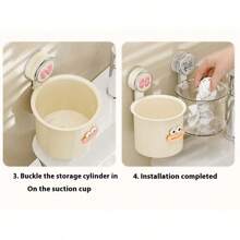 Suction Cup Reusable Facial Tissue Holder Wall Mount Storage Box, Bathroom Tissue Paper Towel Dispenser - Multicolor - View 3