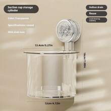 Suction Cup Reusable Facial Tissue Holder Wall Mount Storage Box, Bathroom Tissue Paper Towel Dispenser - Multicolor - View 7