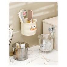 Suction Cup Reusable Facial Tissue Holder Wall Mount Storage Box, Bathroom Tissue Paper Towel Dispenser - Multicolor - View 2