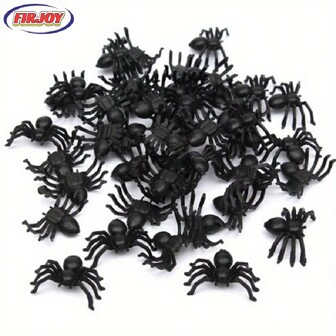 50 pezzi - Ragno di plastica, decorazione di ragno per casa stregata, oggetti per scherzi di simulazione, mini ragno di simulazione, modello di insetto ragno di simulazione