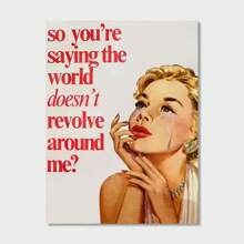 一幅帆布油画《女孩意识到“世界并非围绕我转”后哭泣》，适合女孩房、女性卧室、宿舍装饰，无框。 - 彩色 - 查看 12