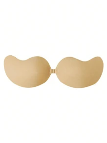 件套高級矽膠黏貼式文胸，具有增強乳溝和提拉作用，適用於婚紗、無肩帶上衣、泳衣、聚攏粘合文胸 - 杏色 - 查看 7