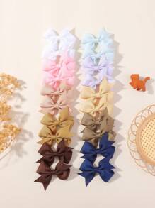 bilicaca 40 件马卡龙色可爱蝴蝶结发夹，适合儿童日常佩戴，四季爱情情人节 - 彩色 - 查看 7