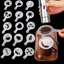 16/32/80pcs/ Randomly Sent Patterns, Coffee Art Template Set - Cappuccino And Latte Foam Decorative Template, Easy To Clean Plastic Mold, Suitable For DIY Drinks And Cake Design, Perfect For Home Baristas Back To School
