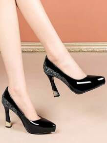 Women Waterproof Platform High Heels, Comfortable For Long-Time Wear, New Spring And Autumn Style Shoes For Qipao Dress Show And Work, Women High Heeled Shoes With Low Vamp Design