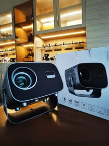 Portable Projector Android 11 5G Dual Wi-Fi 4K 8K Video Projectors Quad Core Home Theater Projector 1080p 200 ANSI 3D Projector - Grey - View 1