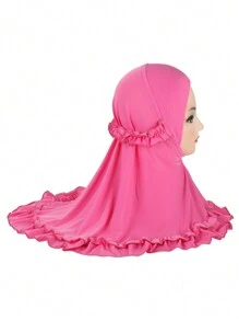 1pc Bandana Headscarf With Ruffle Hem, Style - Multicolor - View 10