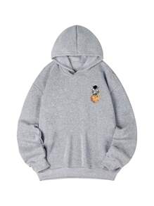 1 szt. Tween Girl Casual Astronaut Space Adventure Print Pullover Hoodie Sweatshirt, ciepły i wygodny, odpowiedni dla uczniów, jesień/zima