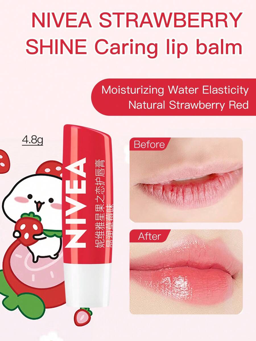 NIVEA Starfruit Love Lip Balm Crystal Strawberry 4.8g -IM