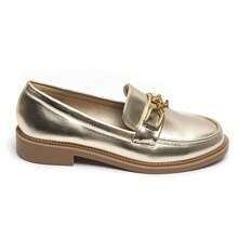 Moccasins With Decorations And Thick Soles - Gold - View 2