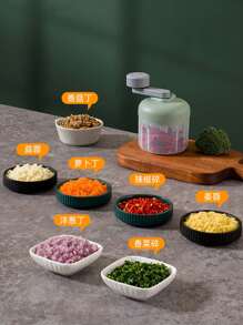 1pc Manual 3-Speed Garlic Press, Kitchen Handy Mini Garlic Crusher/Grinder Tool For Mincing, Chopping, Blending